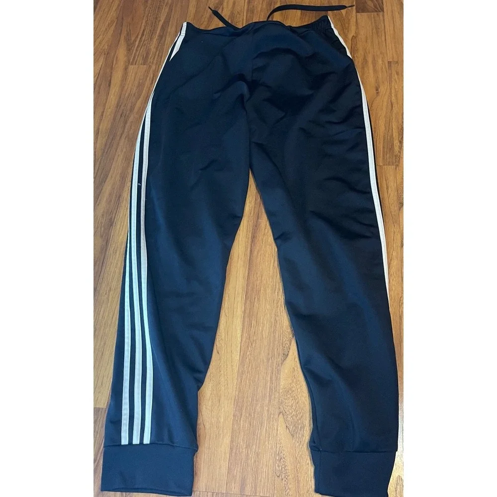 Adidas Mens Essentials 3Stripes Track Pants Navy Blue Joggers DU0452 Size Medium